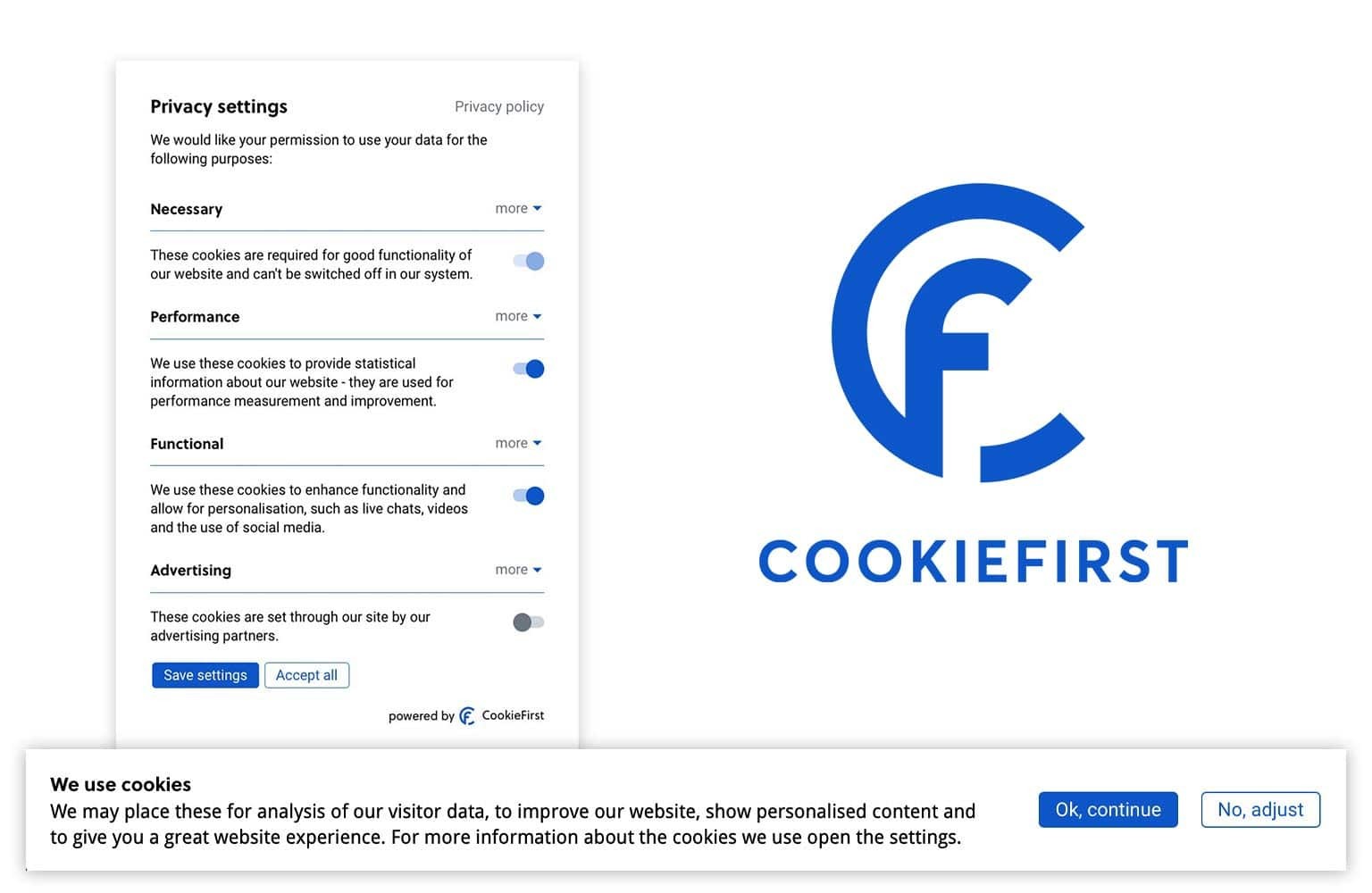 Cookie notice - CookieFirst provides ePrivacy, GDPR, CCPA and LGPD compliant cookie consent